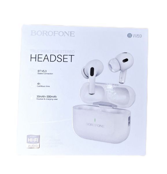 Гарнитура Double с кейсом Bluetooth Borofone BW59 True 132шт 6668 6668 фото