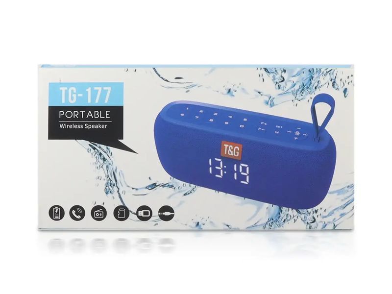 Мінідинамік Bluetooth з годинником TG177 40шт 7988 7988 фото