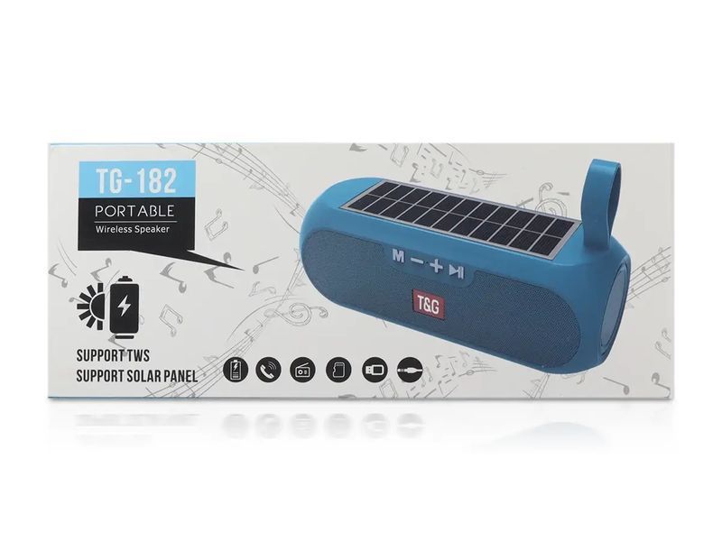 Мінідинамік Bluetooth Solar із сонячною панеллю TG182 40шт 7987 7987 фото