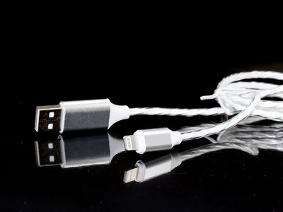 Кабель USB - Lightning світиться 250шт 8602 8602 фото