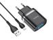 Зарядний пристрій 220В USBx1 з кабелем USB - Lightning Hoco N1 Ardent 120шт 8135 8135 фото 1