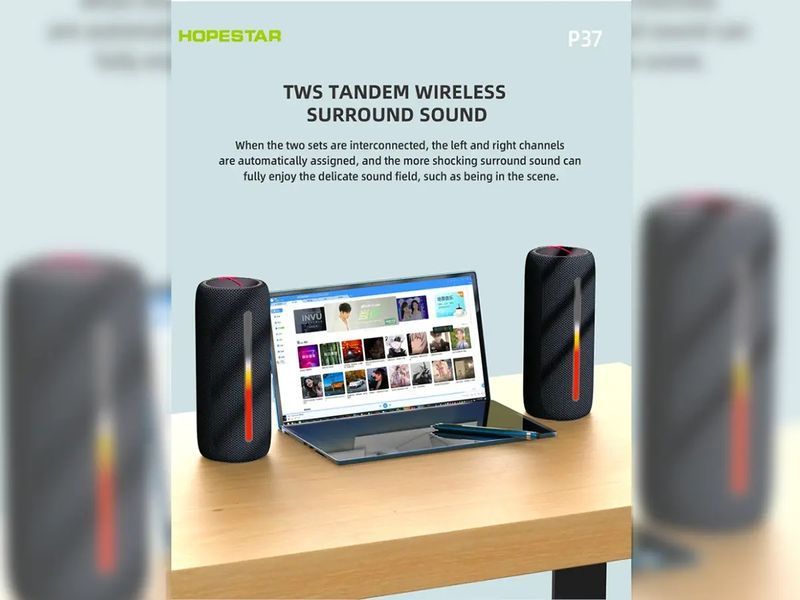 Мінідинамік Bluetooth HOPESTAR P37 30шт 6927 6927 фото