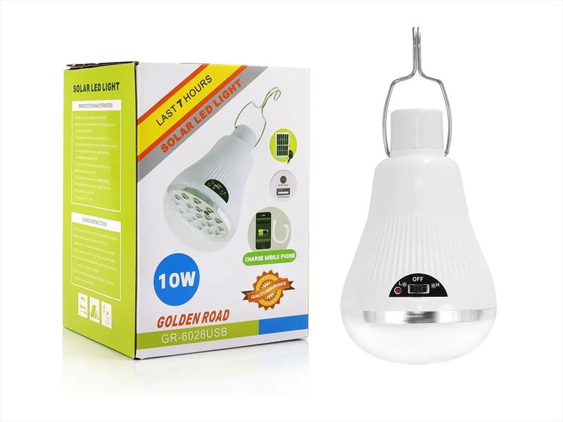 Лампа диодная для кемпинга USB Solar панель Golden Road GR-6028USB 80шт 7455 7455 фото