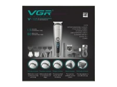 Машинка для стрижки волосся акумуляторна підзарядка від USB VGR V-105 40шт 6662 6662 фото