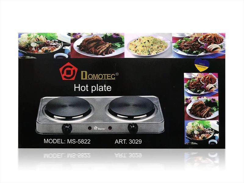 Электроплита 2 диска 2000Вт Domotec MS-5822 6шт 8990 8990 фото