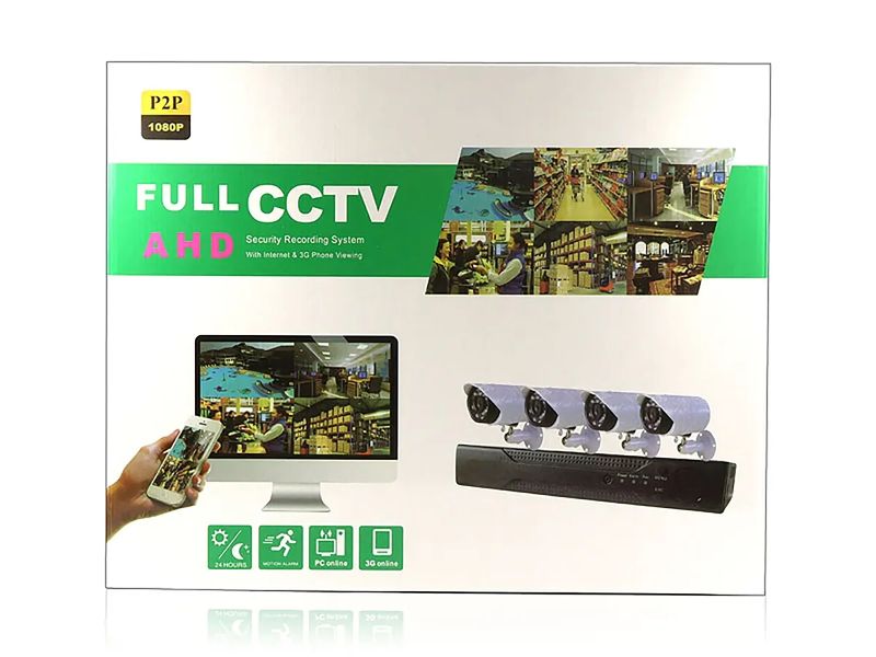 Відеореєстратор DVR 4 камери 0,3 Мп AHD 6145AHD-P4 6шт 9603 9603 фото
