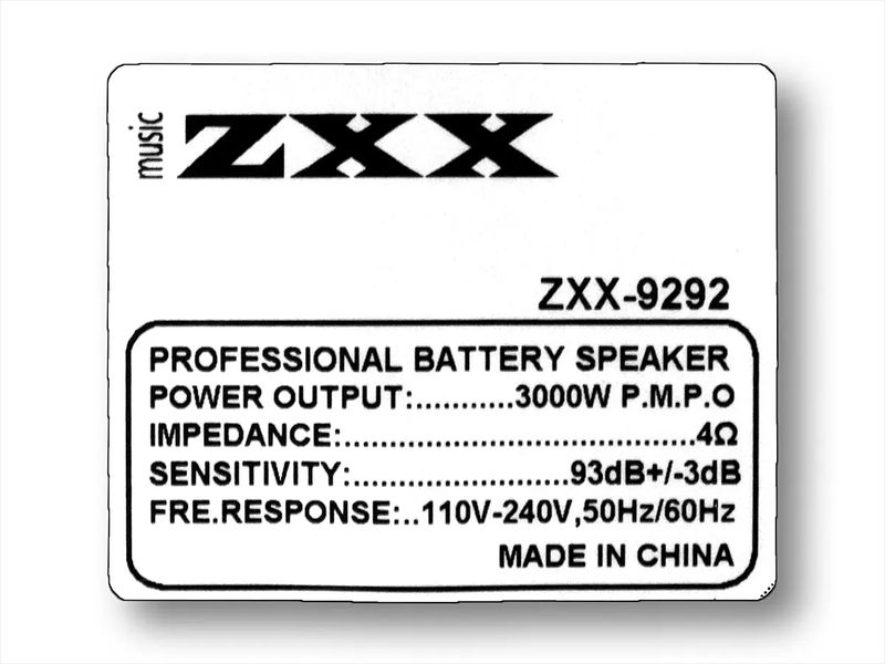 Акустична переносна колонка ZXX-9292 60Вт 10" 72х43х34см TWS/FM/USB/TF/SD/BT/REC/EQ/LED/2MIC 1шт 8003 8003 фото