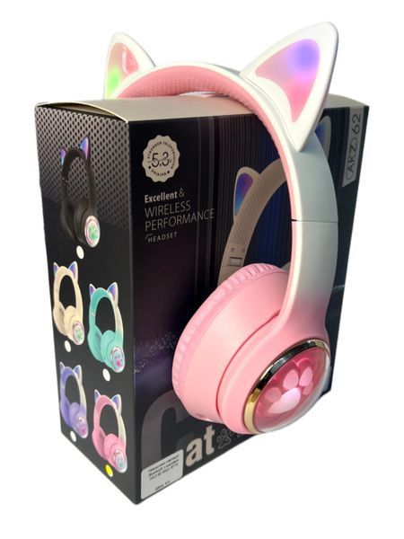 Наушники накладные Bluetooth Кошечка с ушками AKZ-62 80шт 6774 6774 фото