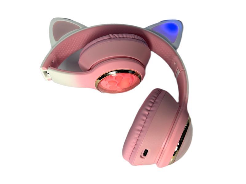Наушники накладные Bluetooth Кошечка с ушками AKZ-62 80шт 6774 6774 фото