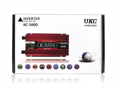 Преобразователь инвертер AC/DC 500Вт 12В LCD UKC KC-500D 40шт 7229 7229 фото