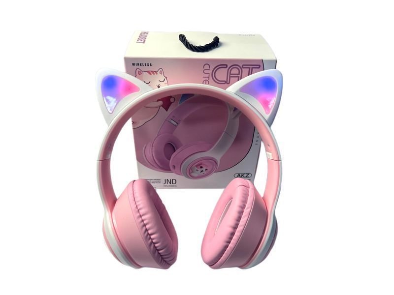 Навушники накладні Bluetooth Кошенятко з вушками AKZ-07 80шт 6775 6775 фото