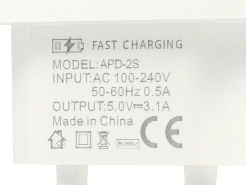 Зарядний пристрій 220В 3,1А USBx2 LCD Original APD-2S 250шт 7356 7356 фото