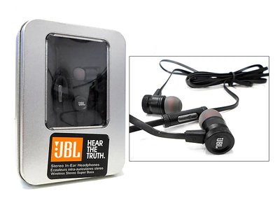Навушники вакуумні з мікрофоном метал JBL E18 200шт 8222 8222 фото