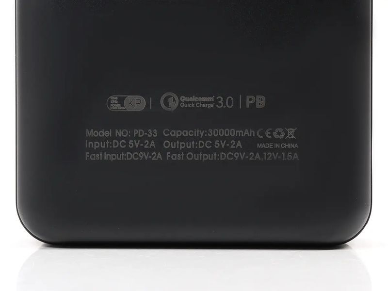 Зовнішній акумулятор (power bank) 30000мАг 22,5Вт KP PD-33 28шт 7157 7157 фото