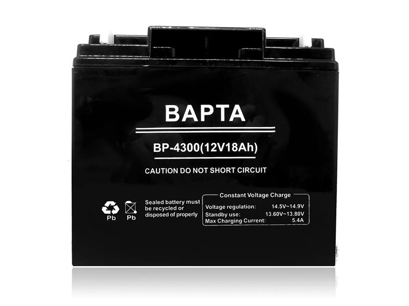 Акумуляторна батарея BAPTA 12В 18,0Ач 181х77х167 BP-4300 4шт 7834 7834 фото