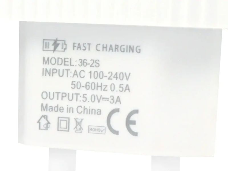 Зарядний пристрій 220В 3,0А USBx3 LCD Fast Charging 36-2S 500шт 7345 7345 фото