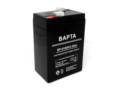 Акумуляторна батарея 6В 4,5Ач 70х47х100 BAPTA BP-610 20шт 9652 9652 фото
