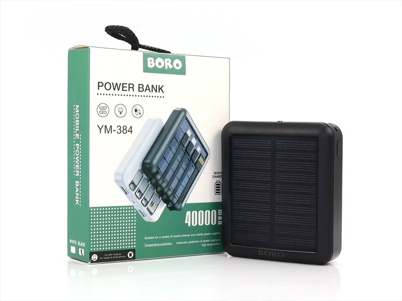 Внешний аккумулятор (power bank) 40000mAh (10000mAh) Boro YM-384 100шт 7468 7468 фото