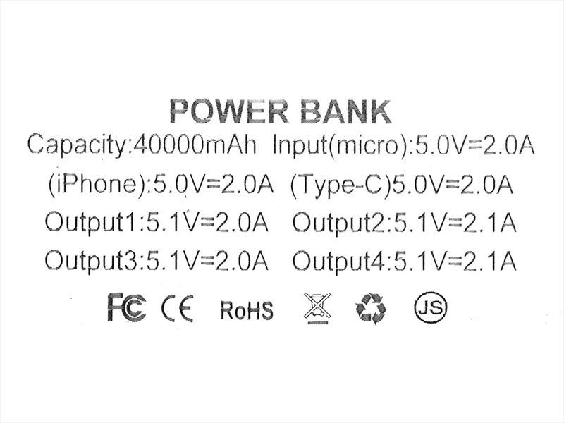 Зовнішній акумулятор (power bank) 40000mAh (10000mAh) Boro YM-635 50шт 7470 7470 фото
