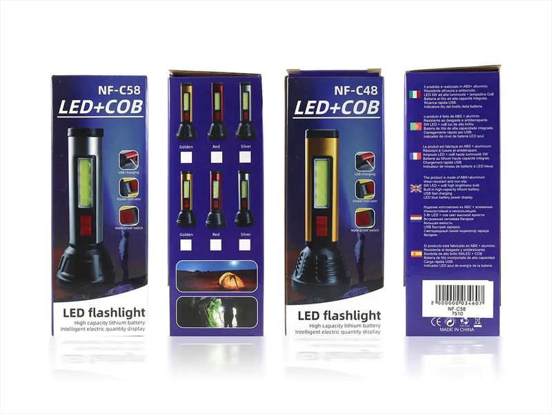 Ліхтар ручний LED+COB NF-C58 120шт 7510 7510 фото