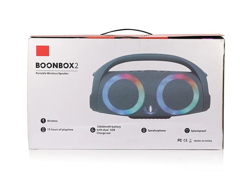 Мінідинамік Bluetooth Boombox 2 RGB B15 20шт 8172 8172 фото