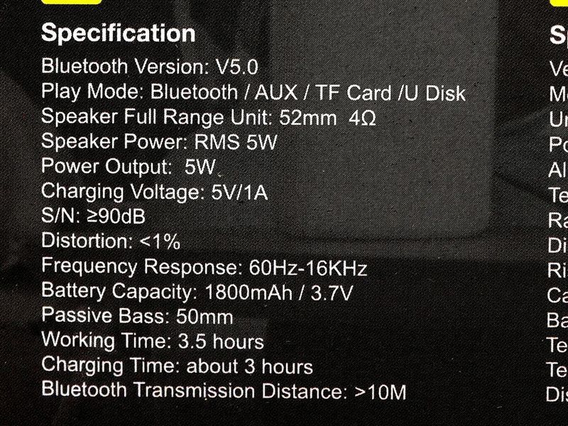 Мінідинамік Bluetooth AWEI Y333 20шт 8751 8751 фото
