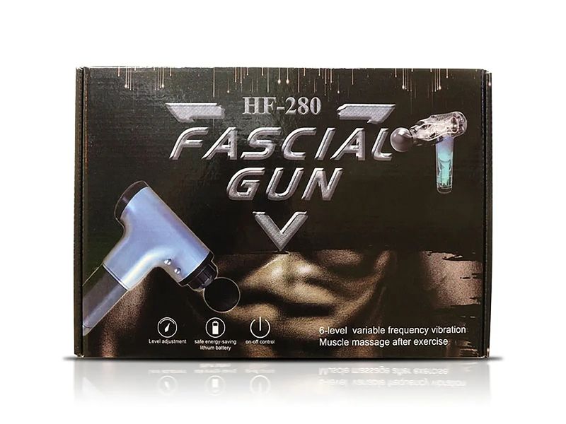 Масажер ручний портативний м'язовий для тіла Fascial Gun YX-908 16шт 9671 9671 фото