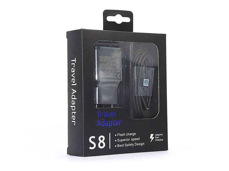Зарядное устройство 220В с USB-кабелем - Type-C Fast Charger 15Вт Samsung S8 250шт 9839 9839 фото