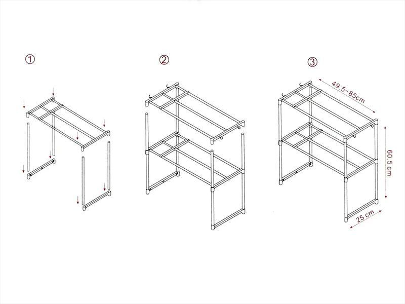 Полиця органайзер для мікрохвильової піч MicroWave Organizer 18шт 8060 8060 фото