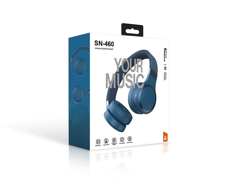 Навушники накладні з Bluetooth SN-460 60шт 6915 6915 фото