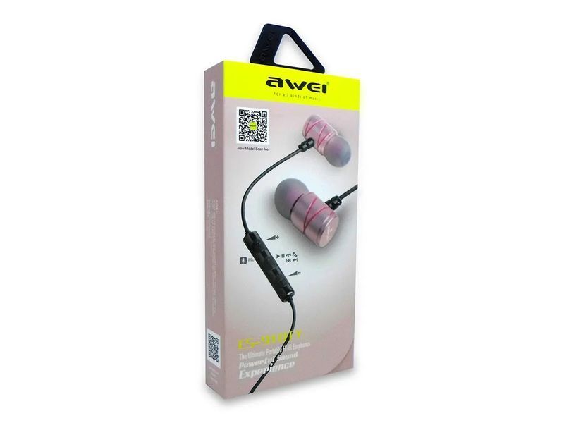 Навушники вакуумні з мікрофоном AWEI ES-910TY 120шт 7649 7649 фото