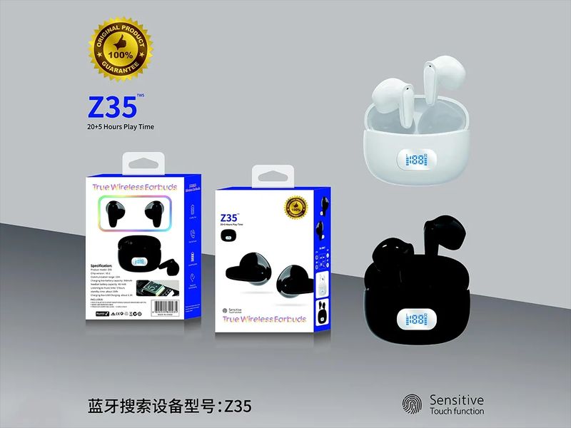 Гарнітура Double з кейсом Bluetooth True Wireless Earbuds Z35 100шт 7412 7412 фото